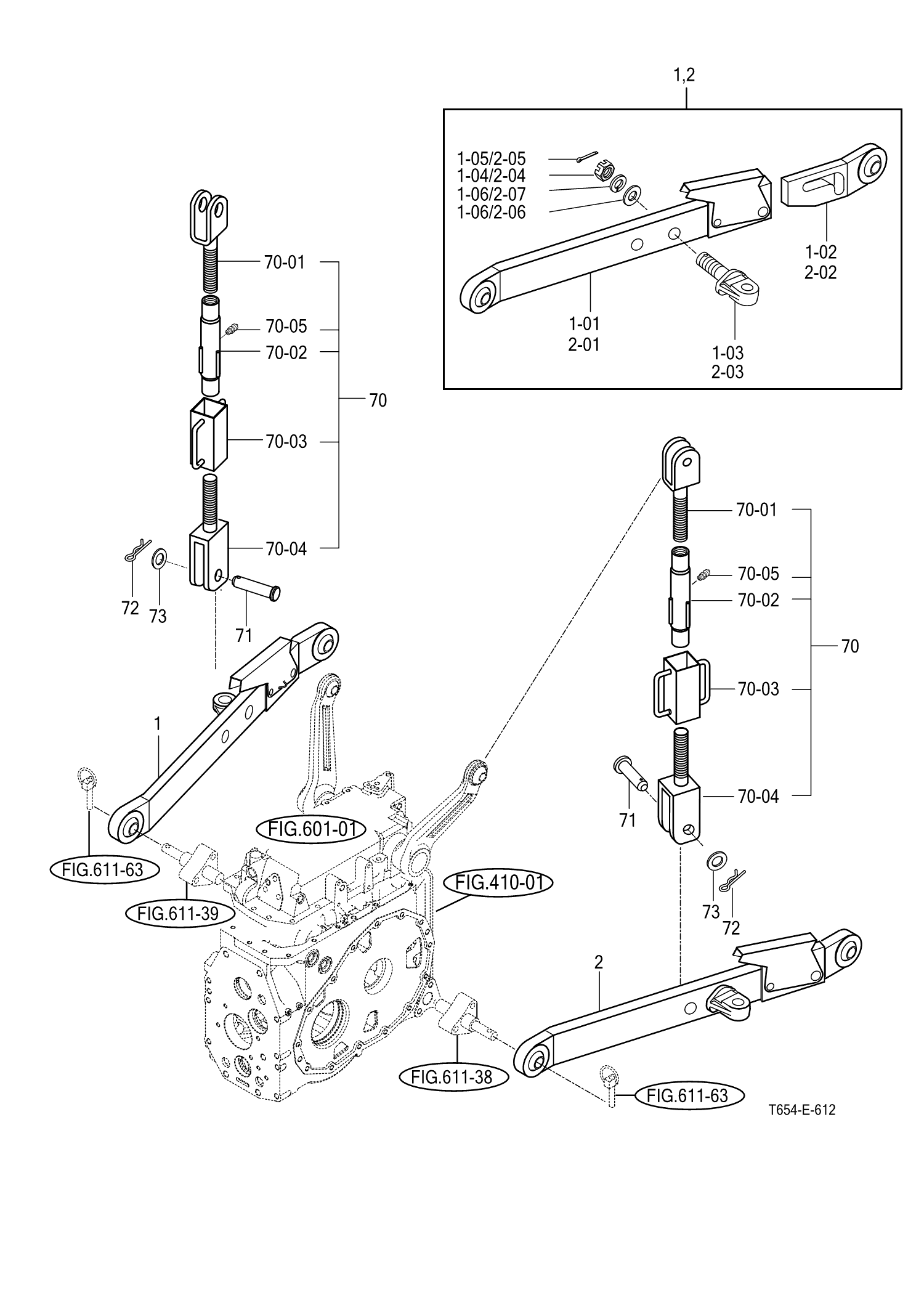 612 - LOWER LINK & LIFT ROD