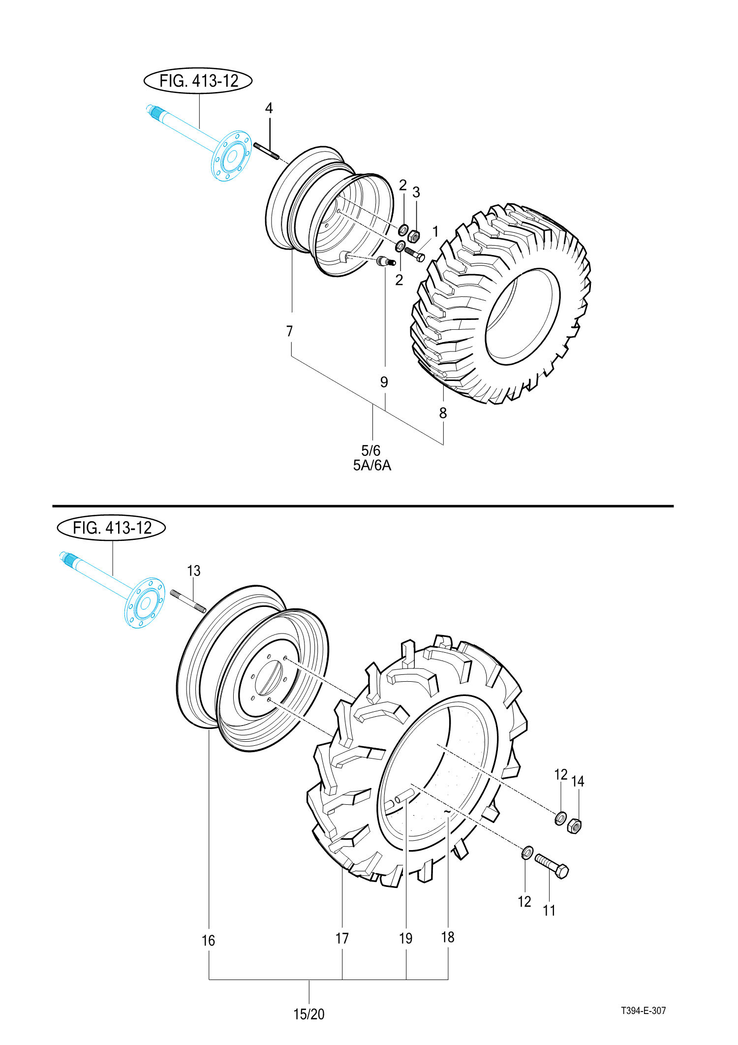 307 - REAR WHEEL MOUNTING