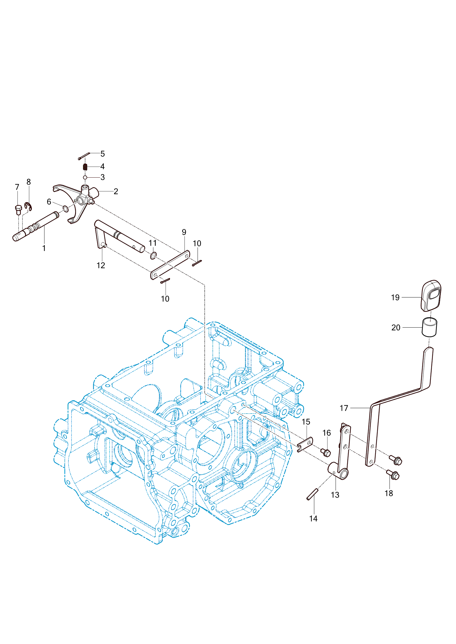 415 - P.T.O CHANGE LEVER