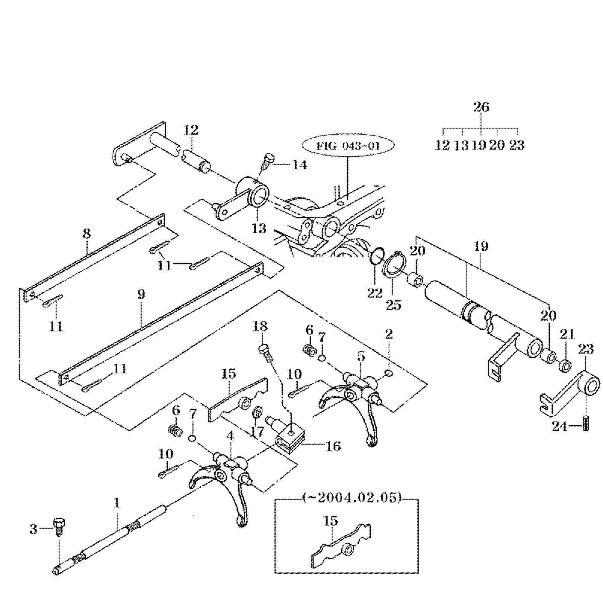 052C - P.T.O CHANGE LINKAGE-4 SPEED