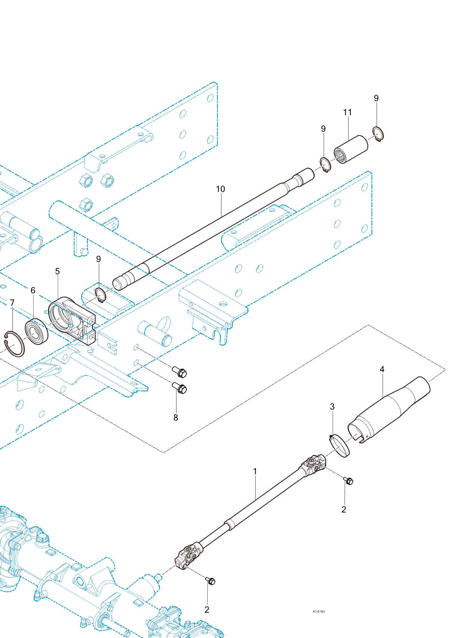 501 - FRONT DRIVE SHAFT