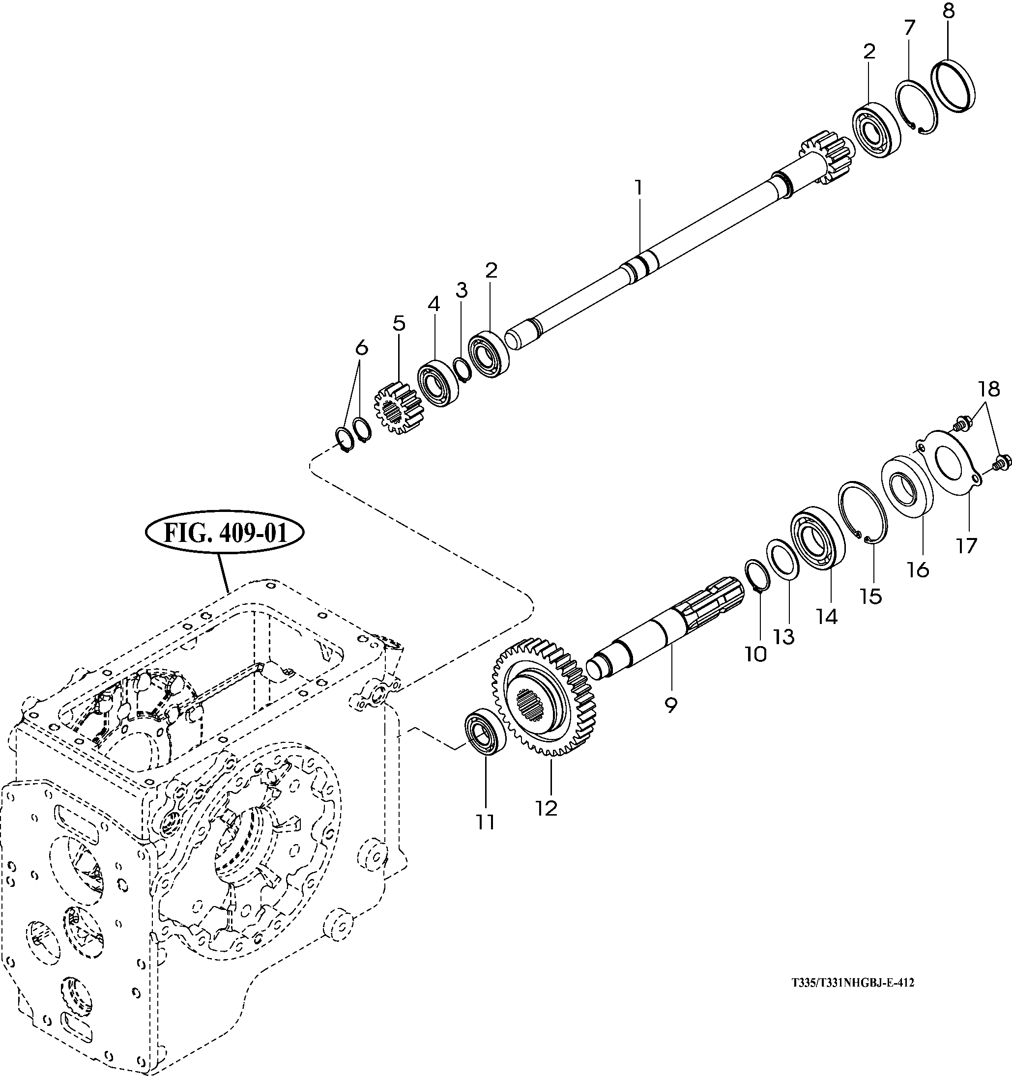 412 - REAR P.T.O SPEED GEARS