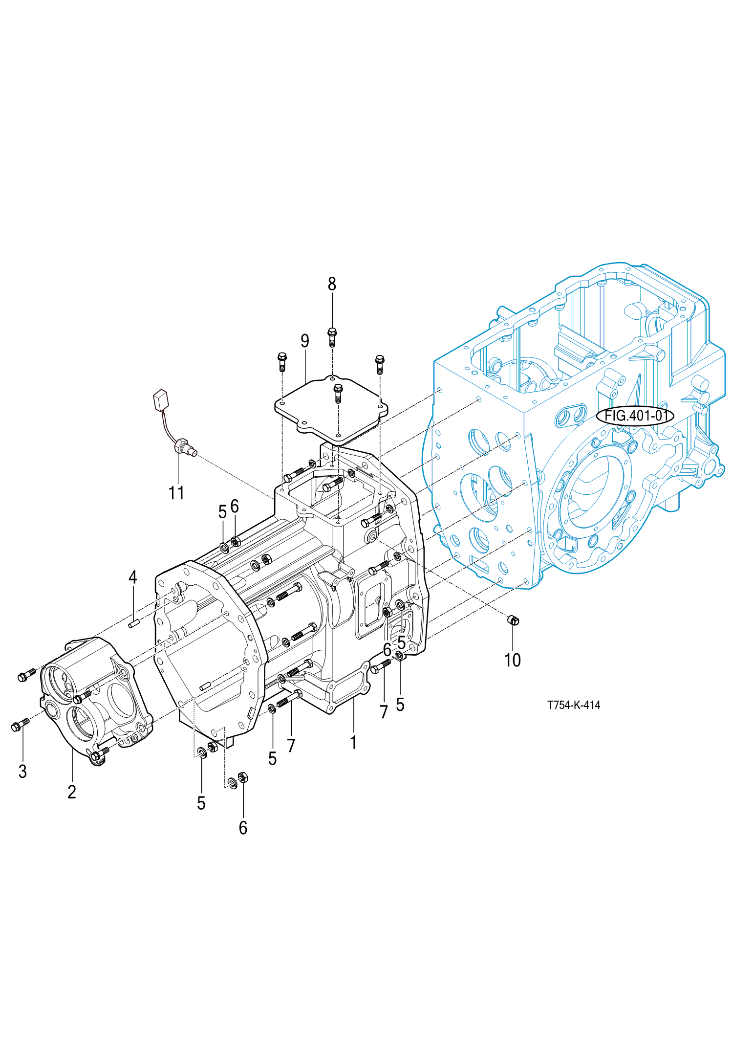 414 - TRANSMISSION MID CASE