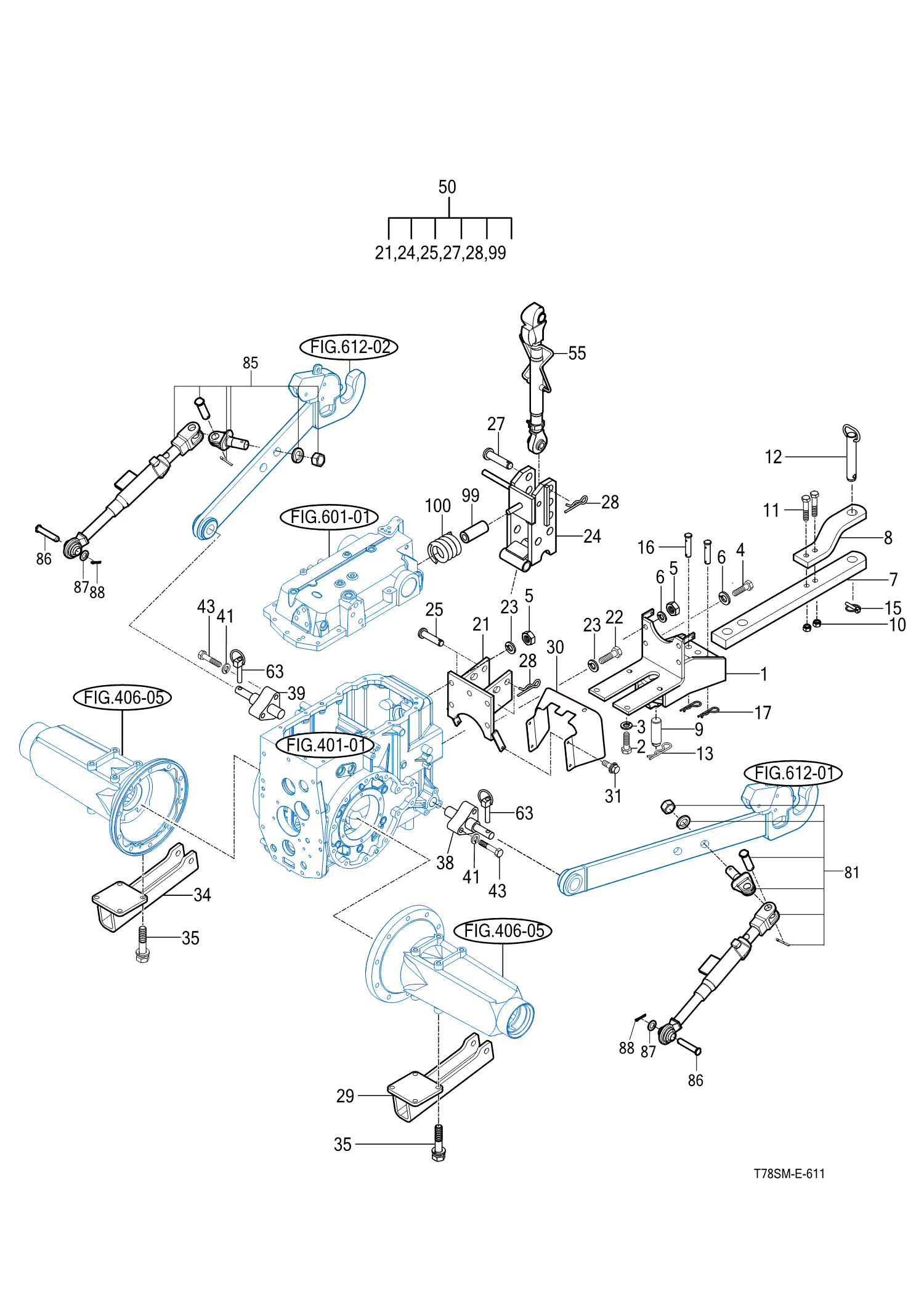 611 - HITCH & 3-POINT LINK