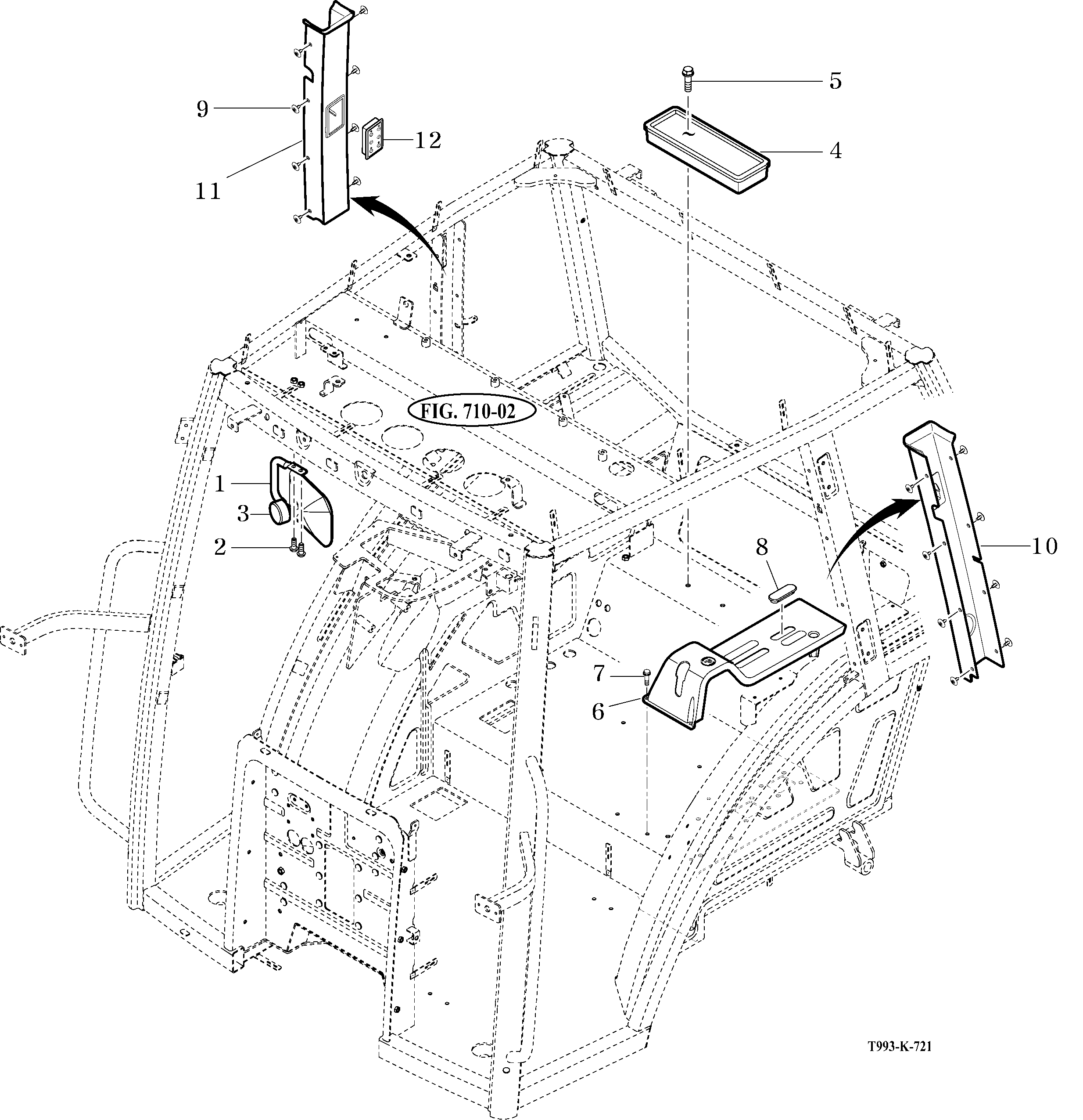 721 - ROOM MIRROR ASSY