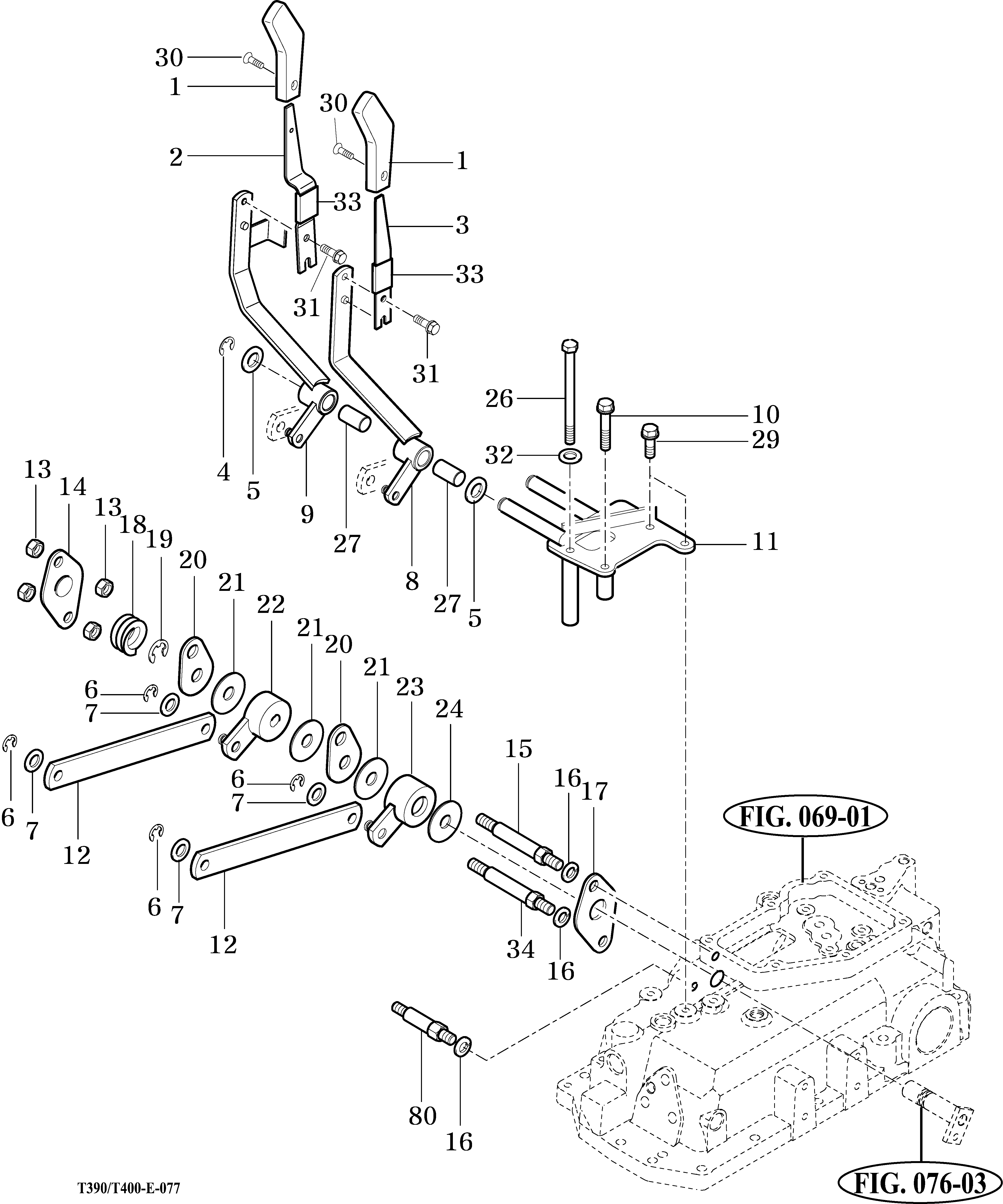 077 - POSITION & DRAFT LEVER