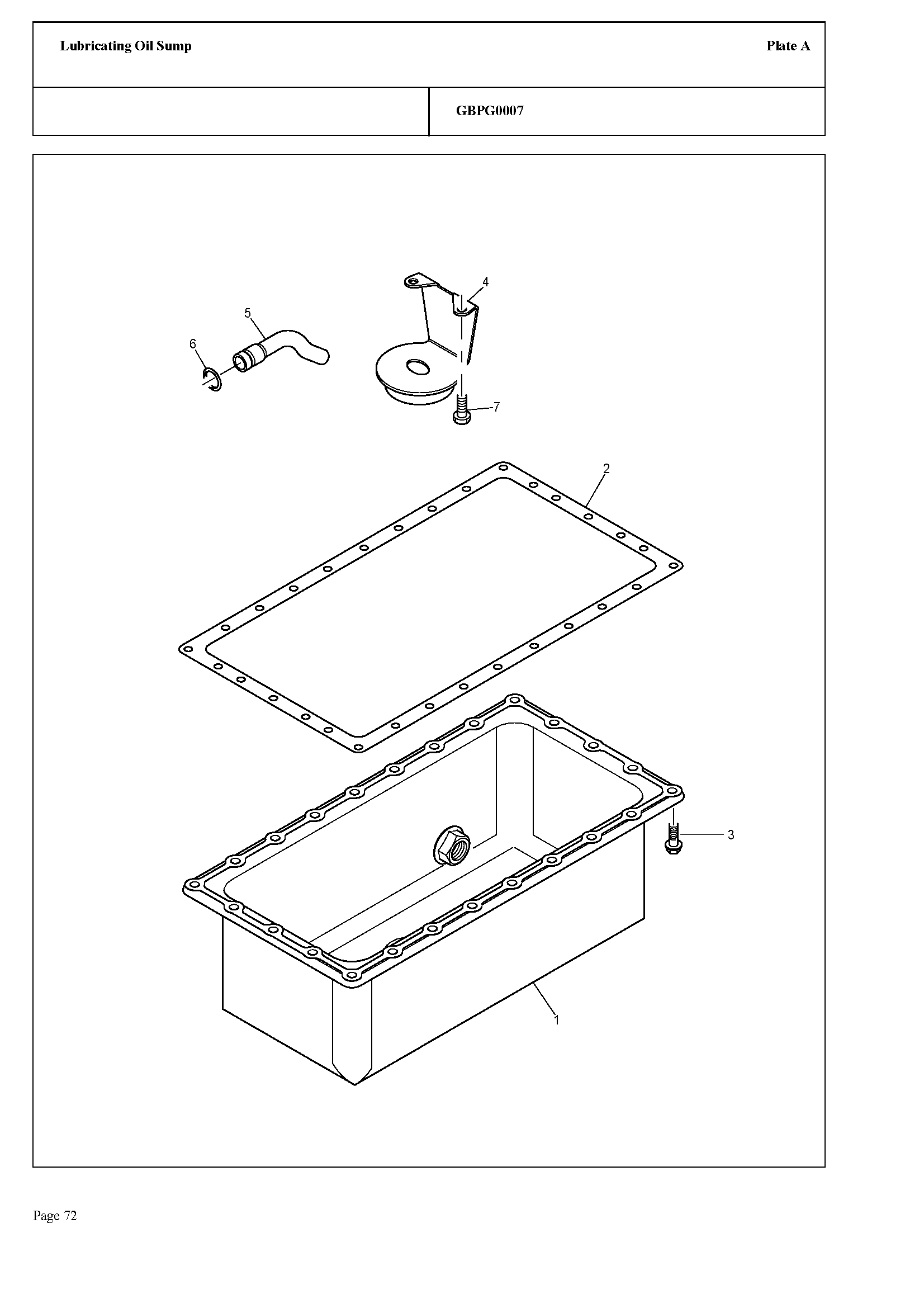 121 - LUBRICATING OIL SUMP