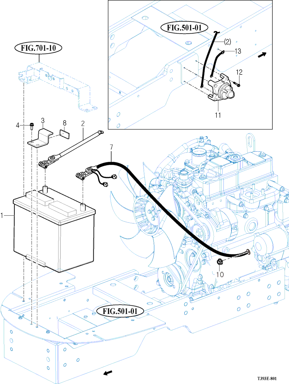 801 - BATTERY & MOUNTING