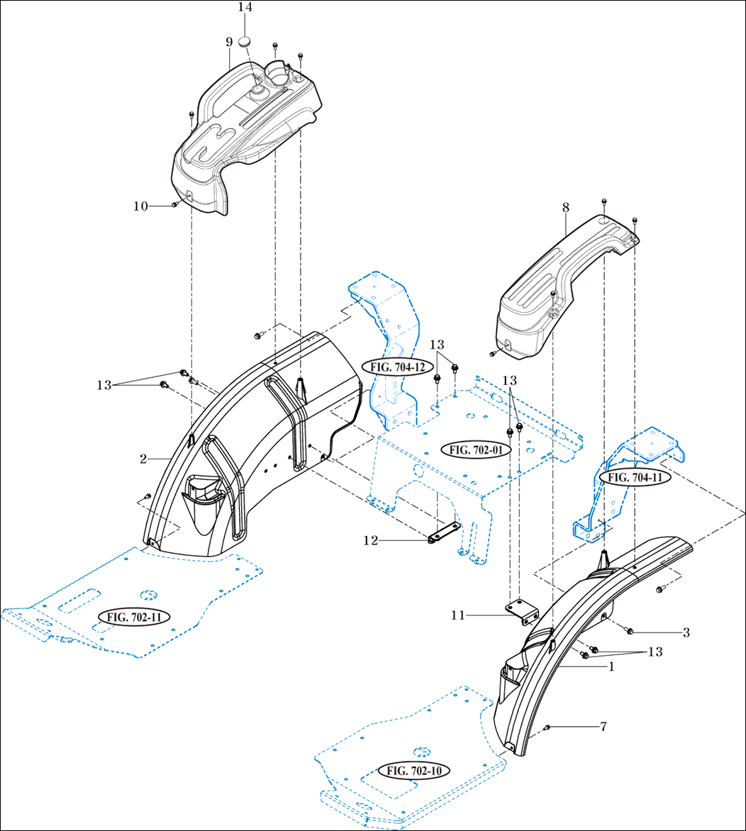 705 - LEVER COVER & FENDER