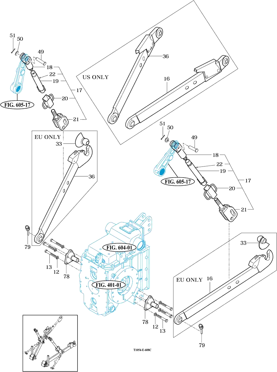 608-3 - LOWER LINK & LIFT ROD