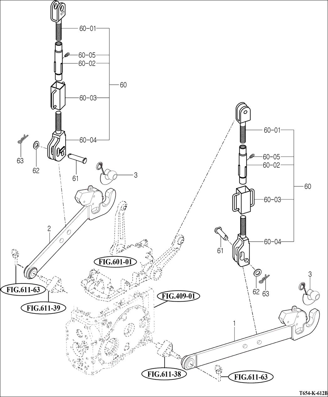 612 - LOWER LINK & LIFT ROD