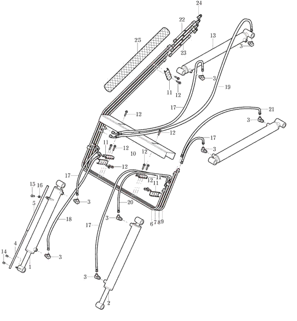 008 - HYDRAULIC PIPING ASSEMBLY