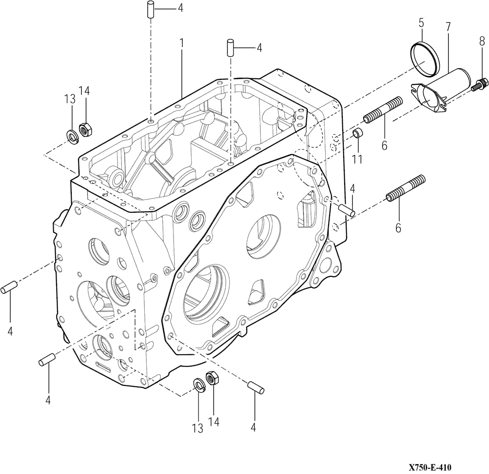 410 - TRANSMISSION REAR CASE