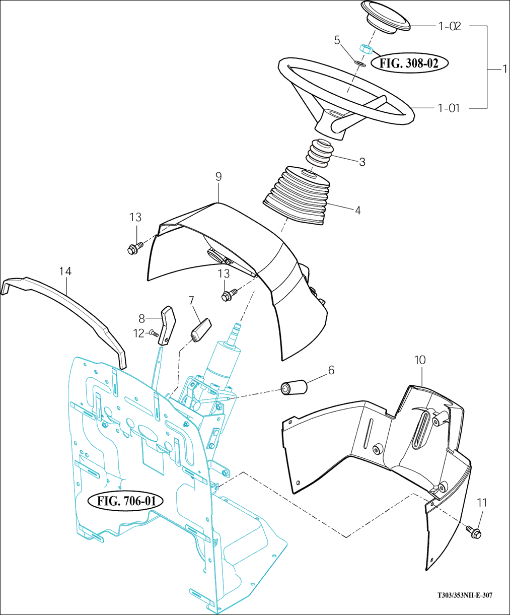 307 - STEERING WHEEL & DASH COVER