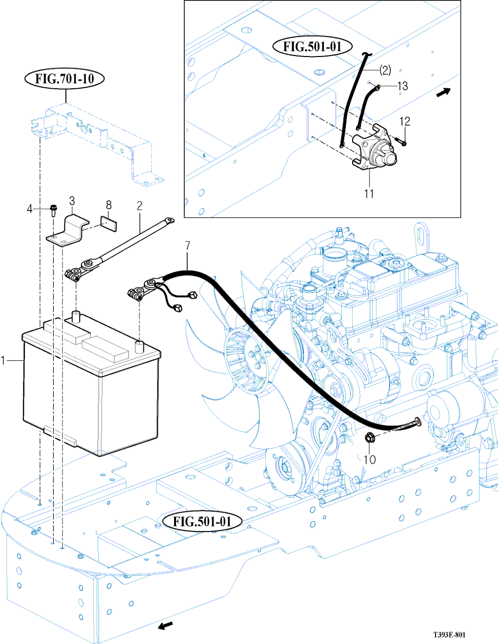 801 - BATTERY & MOUNTING