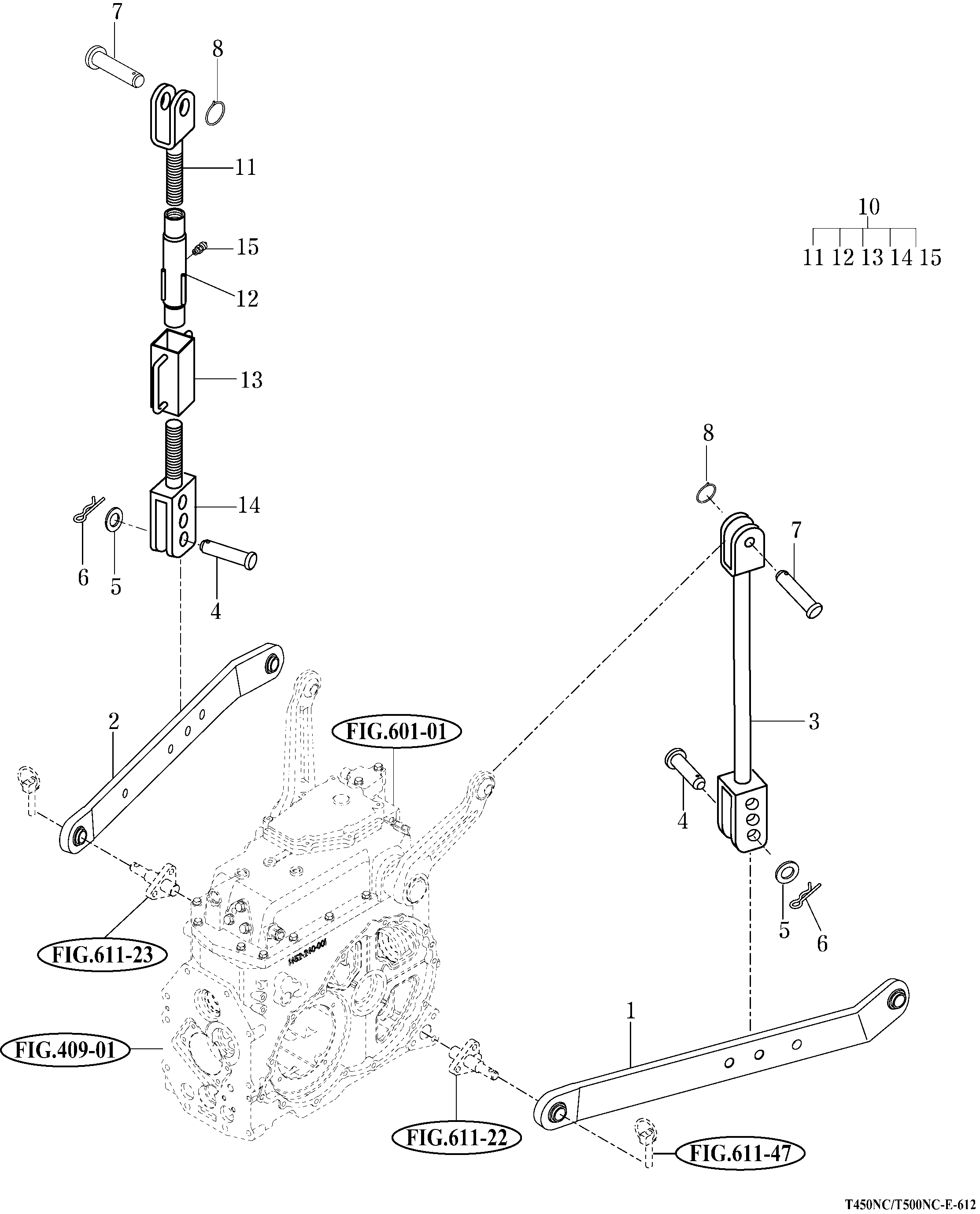 612 - LOWER LINK & LIFT ROD