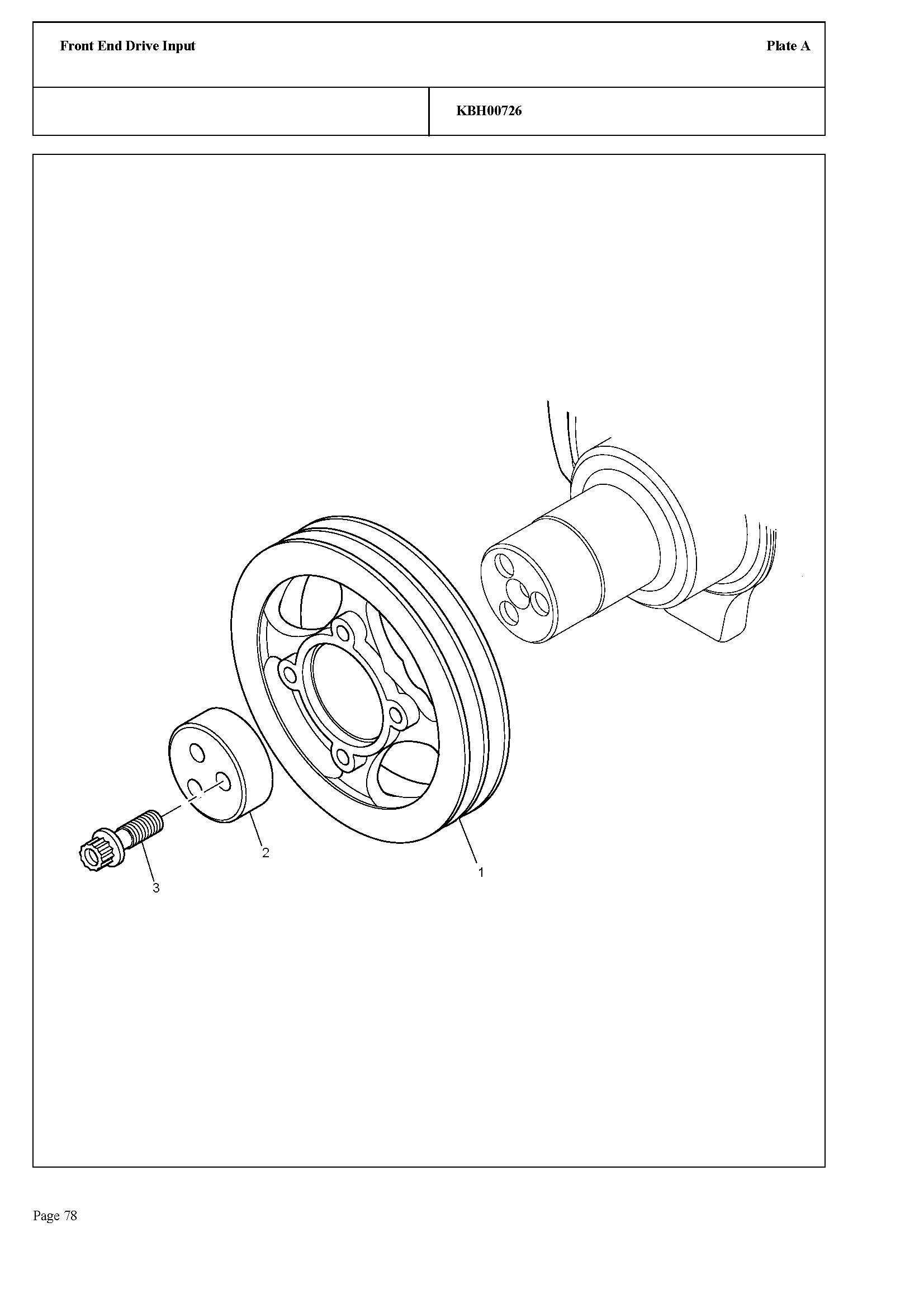 131 - FRONT END DRIVE INPUT