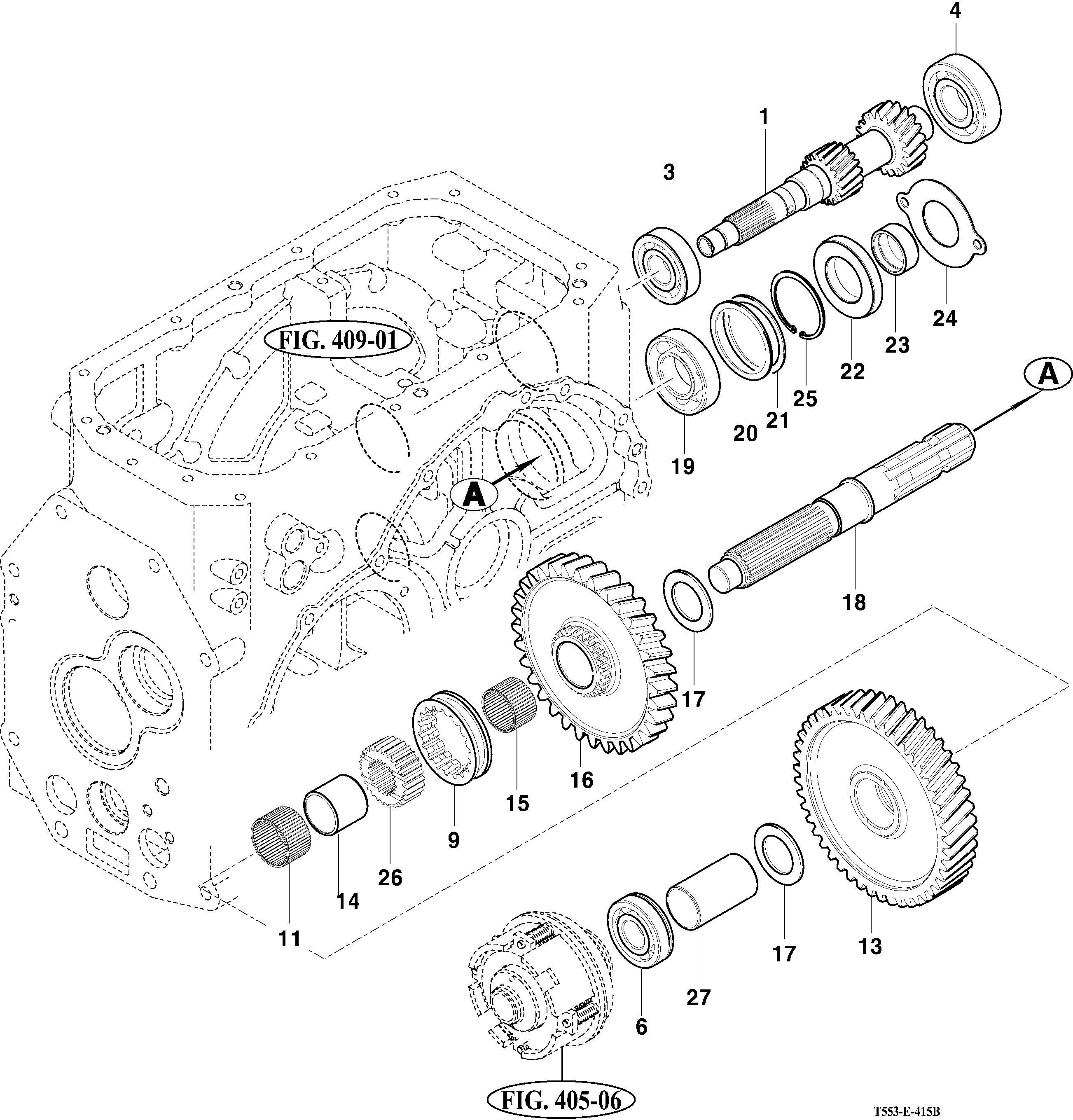 415B - P.T.O CHANGE GEARS