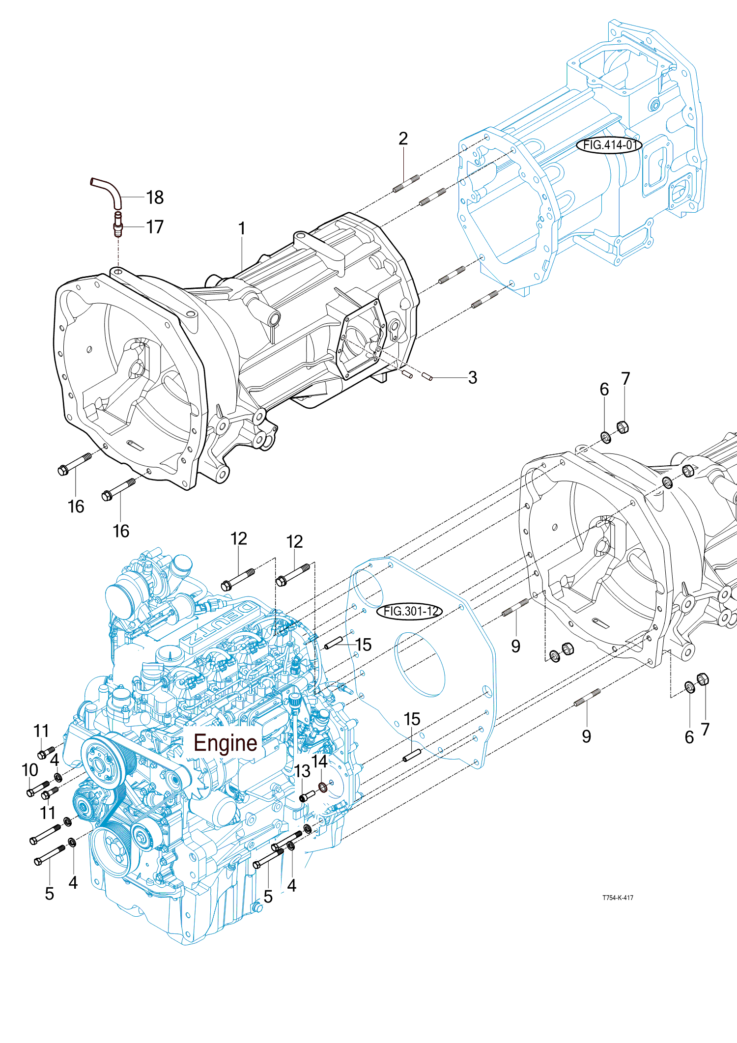 417 - TRANSMISSION FRONT CASE