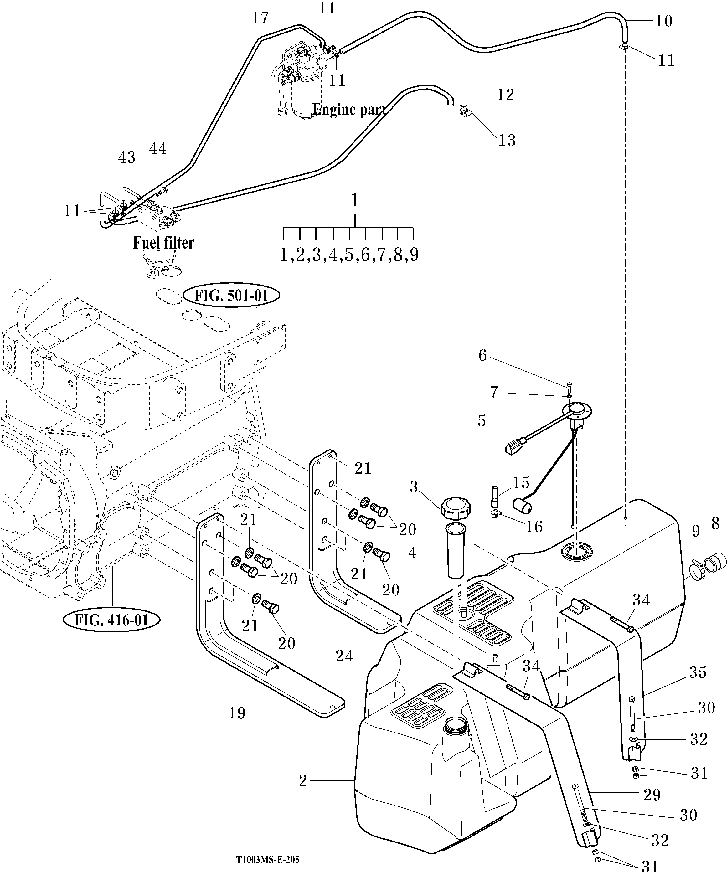 205 - FUEL TANK & FUEL LINES