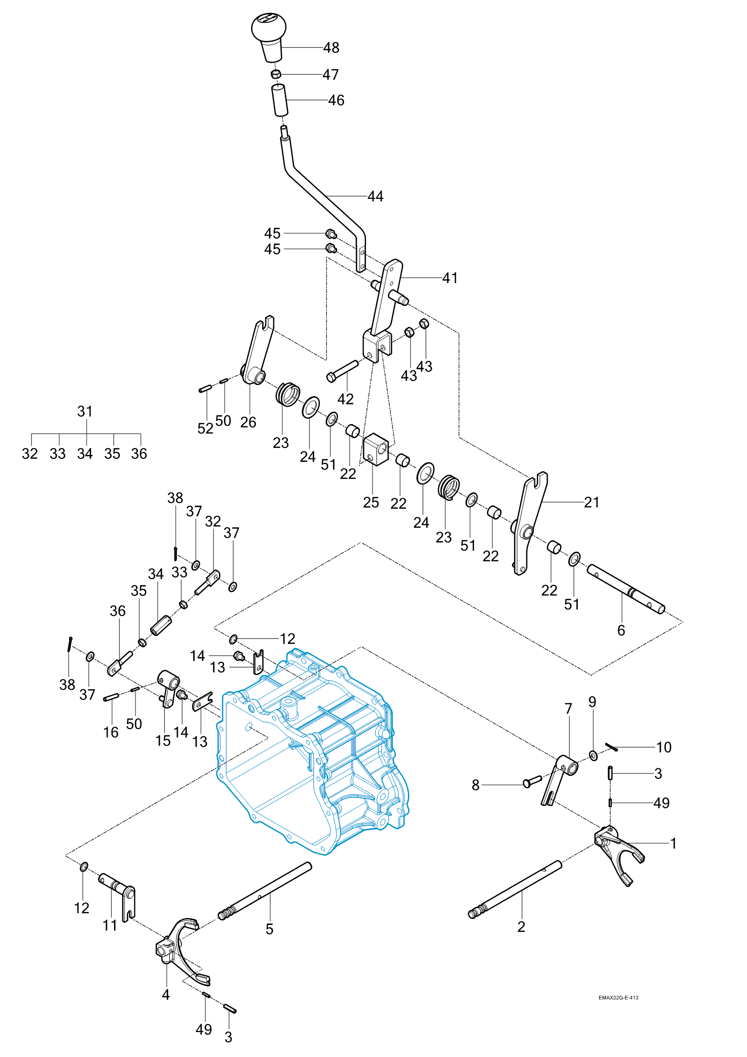 413 - MAIN SHIFT LEVER