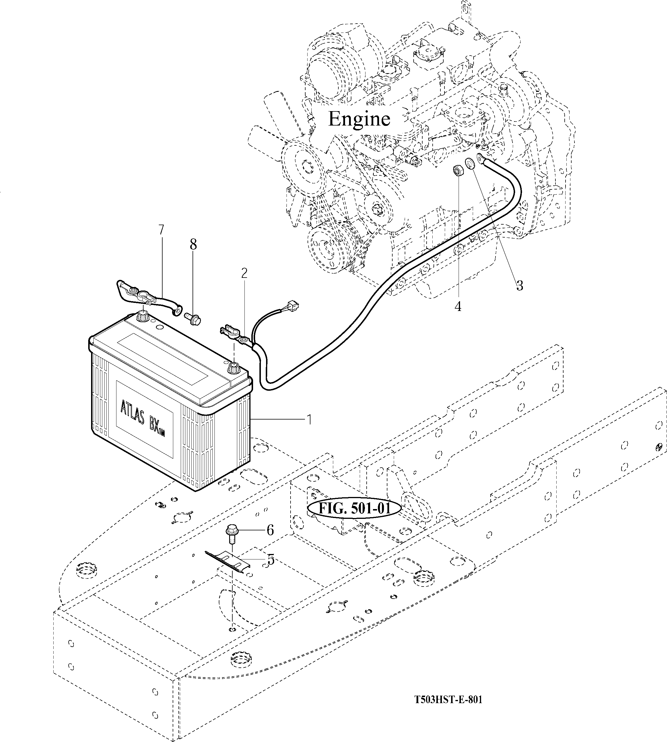 801 - BATTERY & MOUNTING