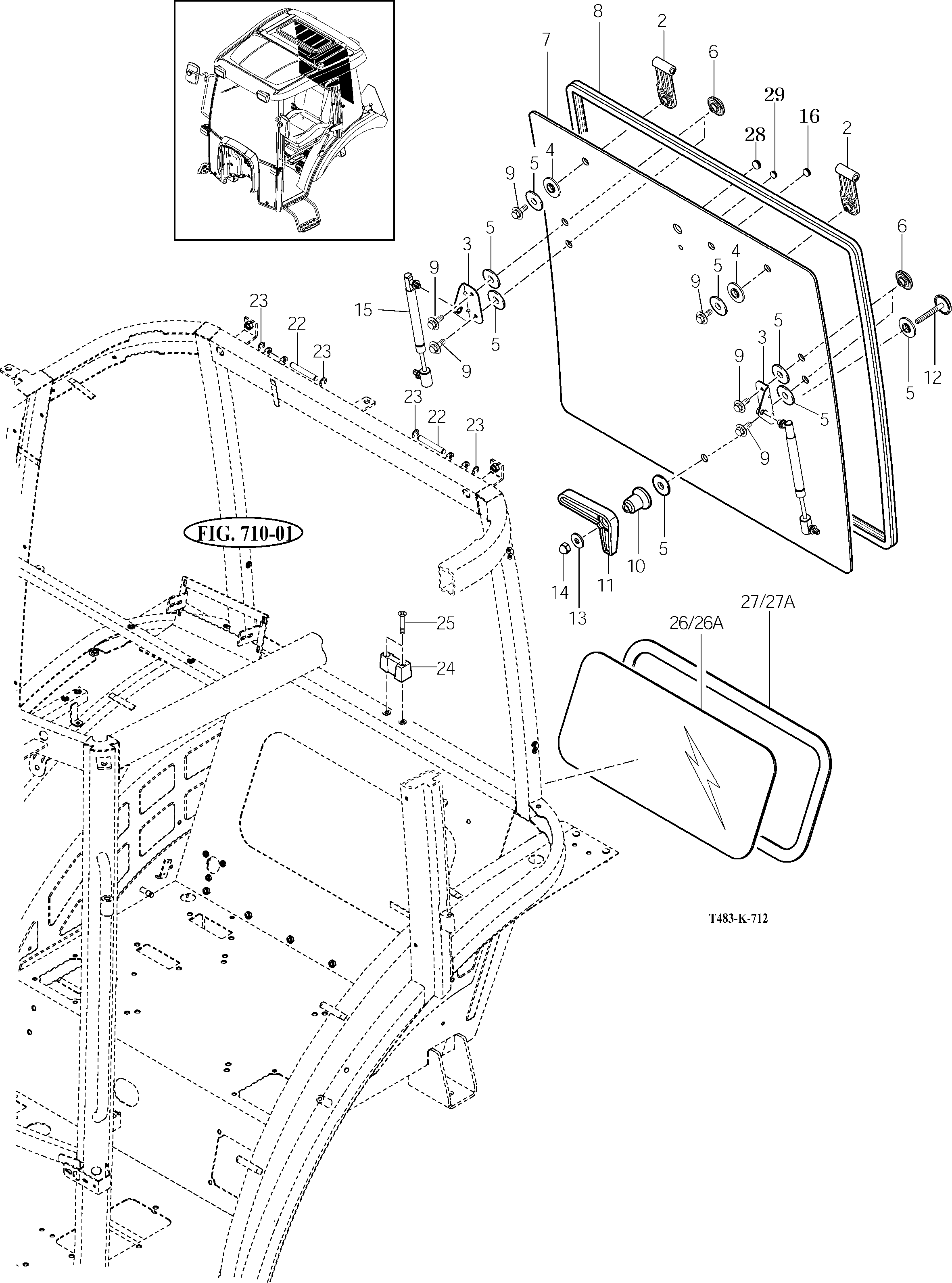 712A - REAR GLASS