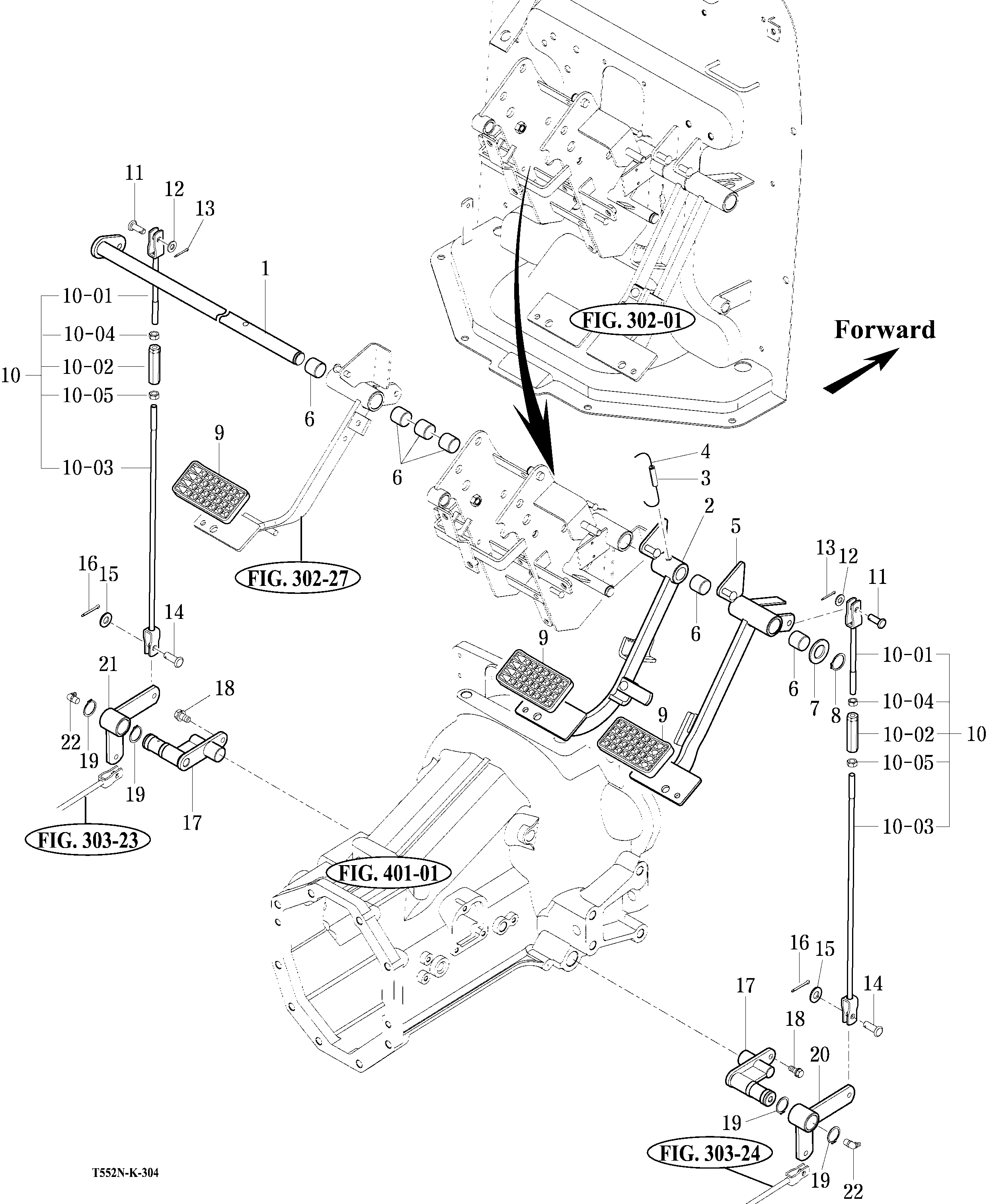 304 - BRAKE PEDAL AND LINKAGE