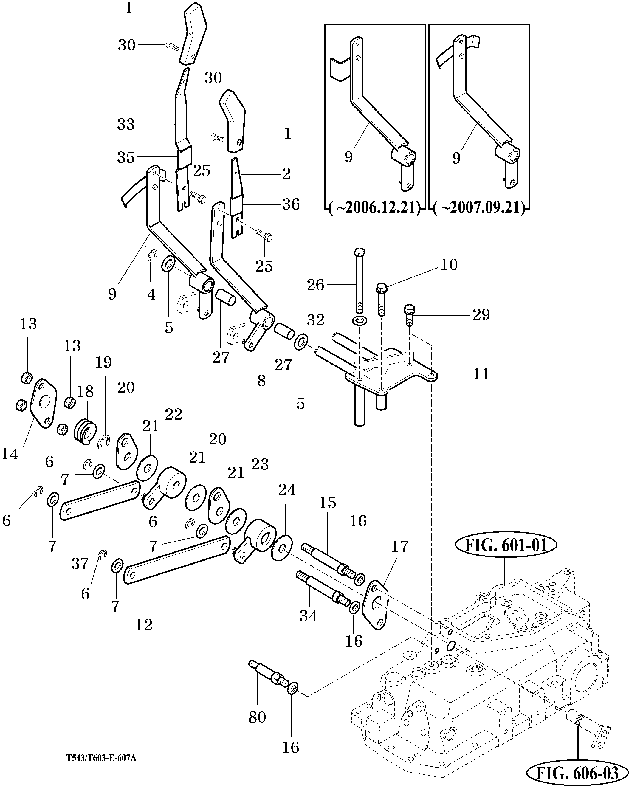 607 - POSITION & DRAFT LEVER