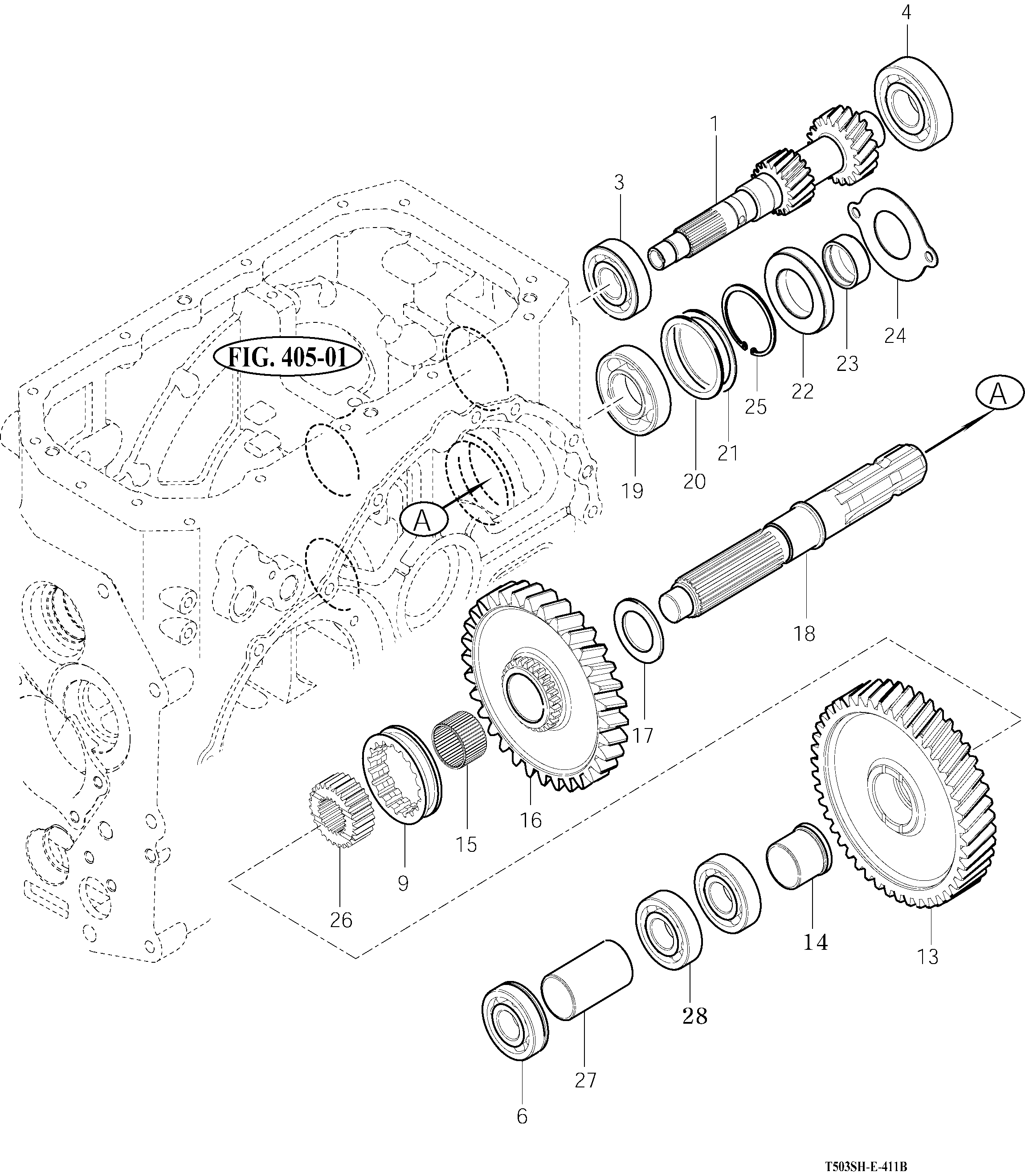 411B - P.T.O CHANGE GEARS (B) 411B - P.T.O CHANGE GEARS (B)