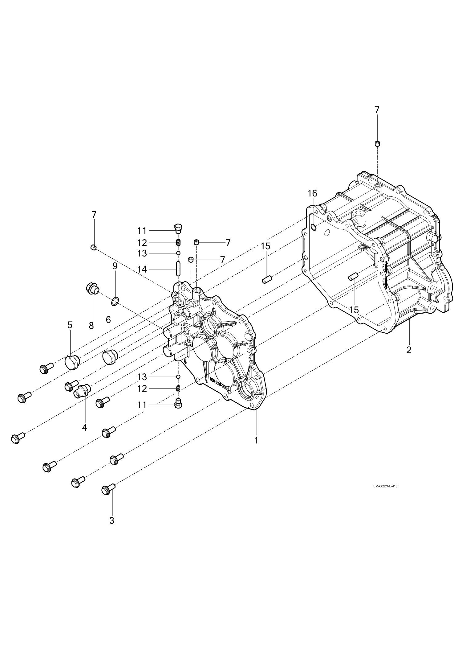 410 - MID TRANSMISSION CASE