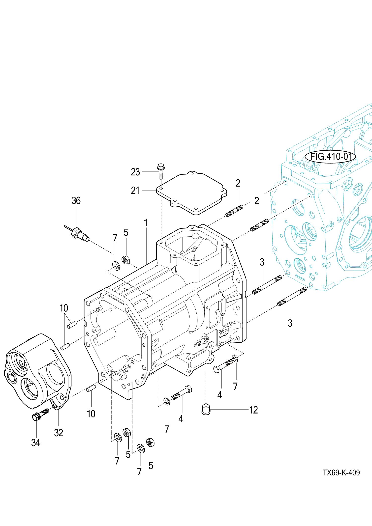 409 - TRANSMISSION MID CASE