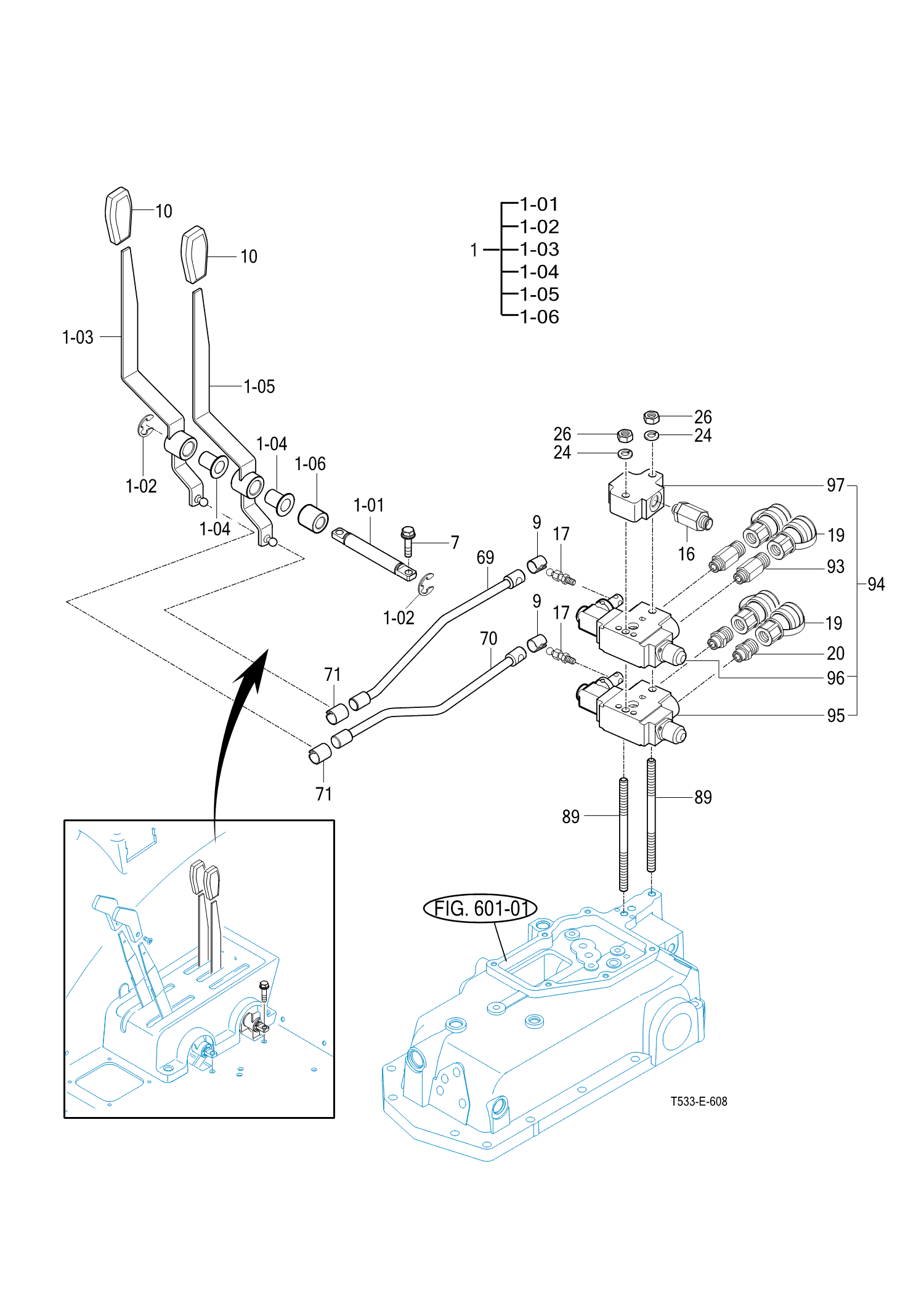 608 - EXTERIOR HYD.VALVE