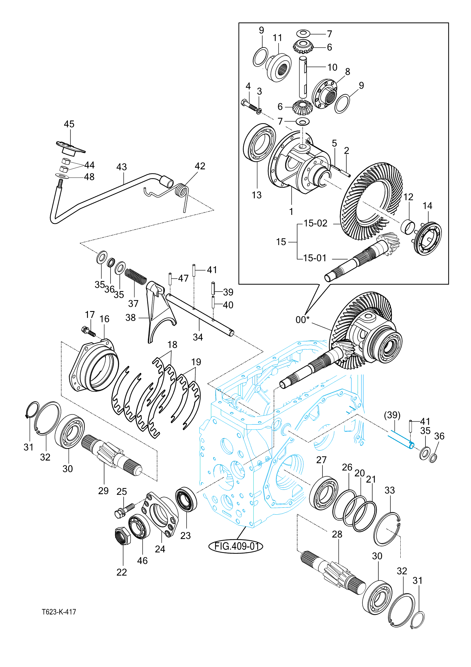 417 - REAR DIFFERENTIAL GEARS