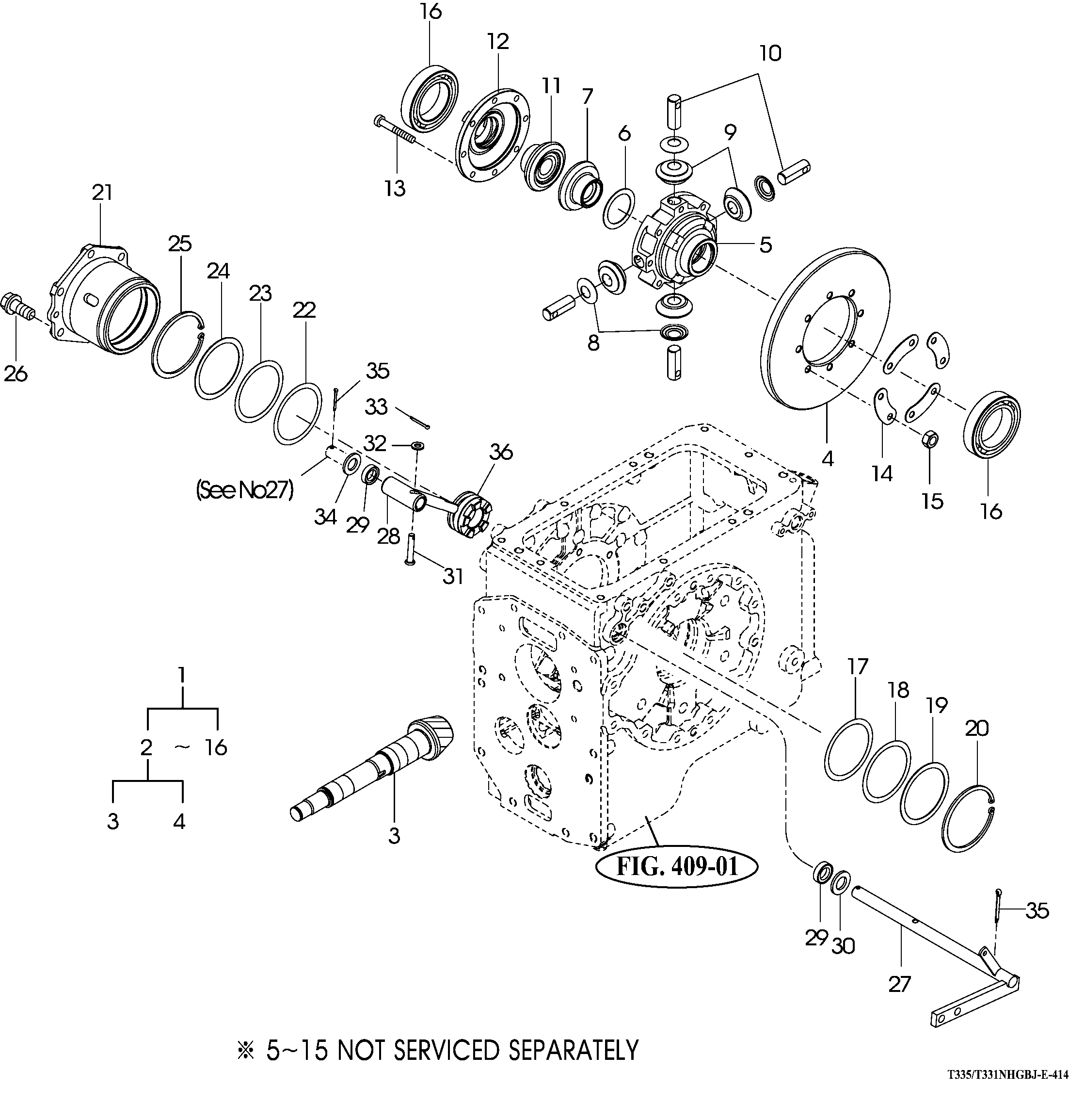 414 - REAR DIFFERENTIAL GEARS