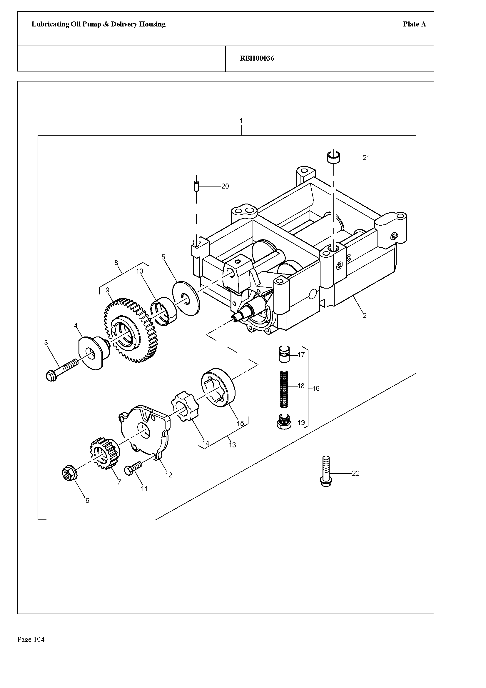 143 - LUBRICATING OIL PUMP & DELIVERY HOUSING