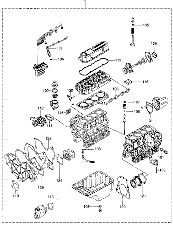 124 - OVERHAUL GASKET KIT
