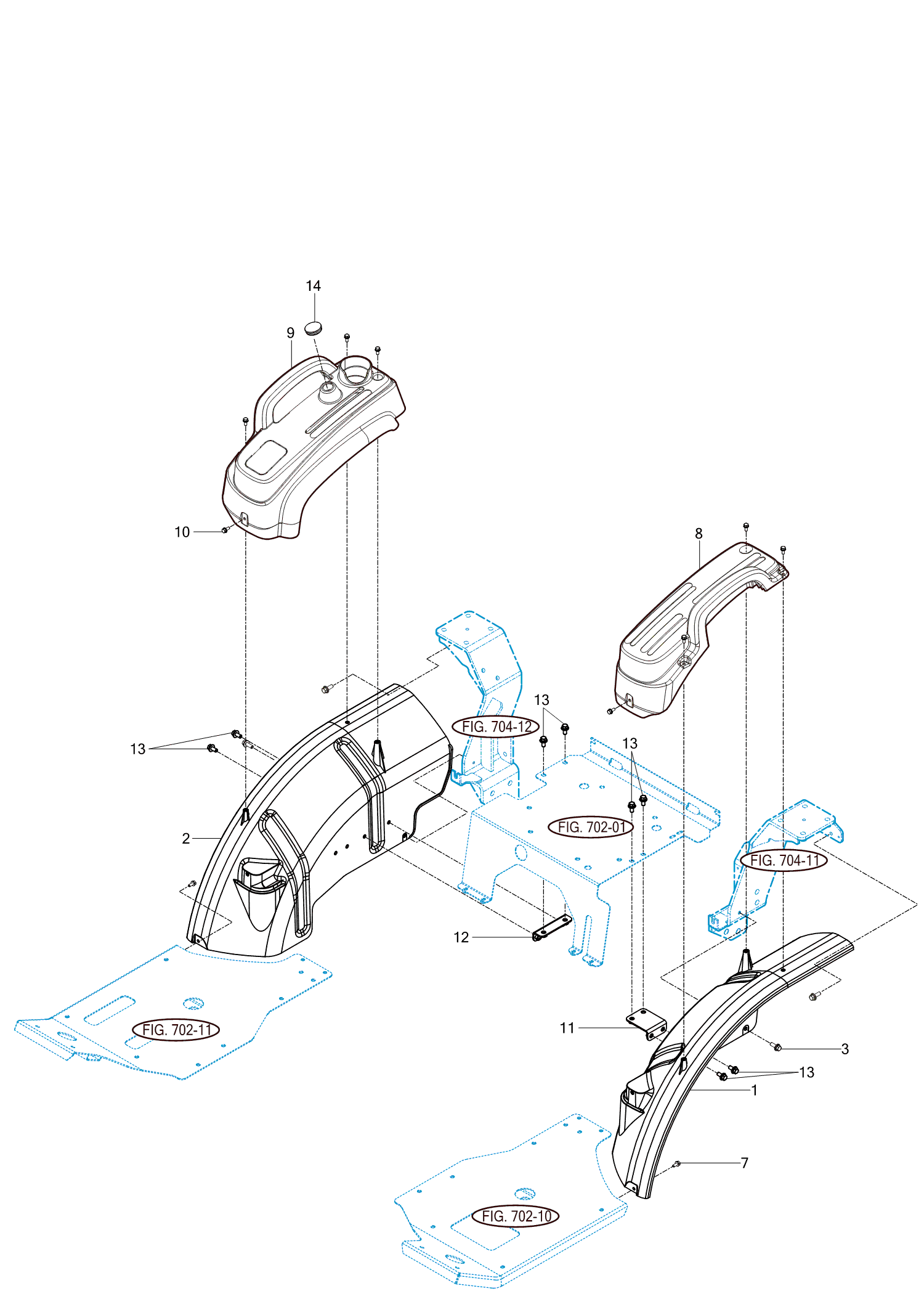 705 - LEVER COVER & FENDER