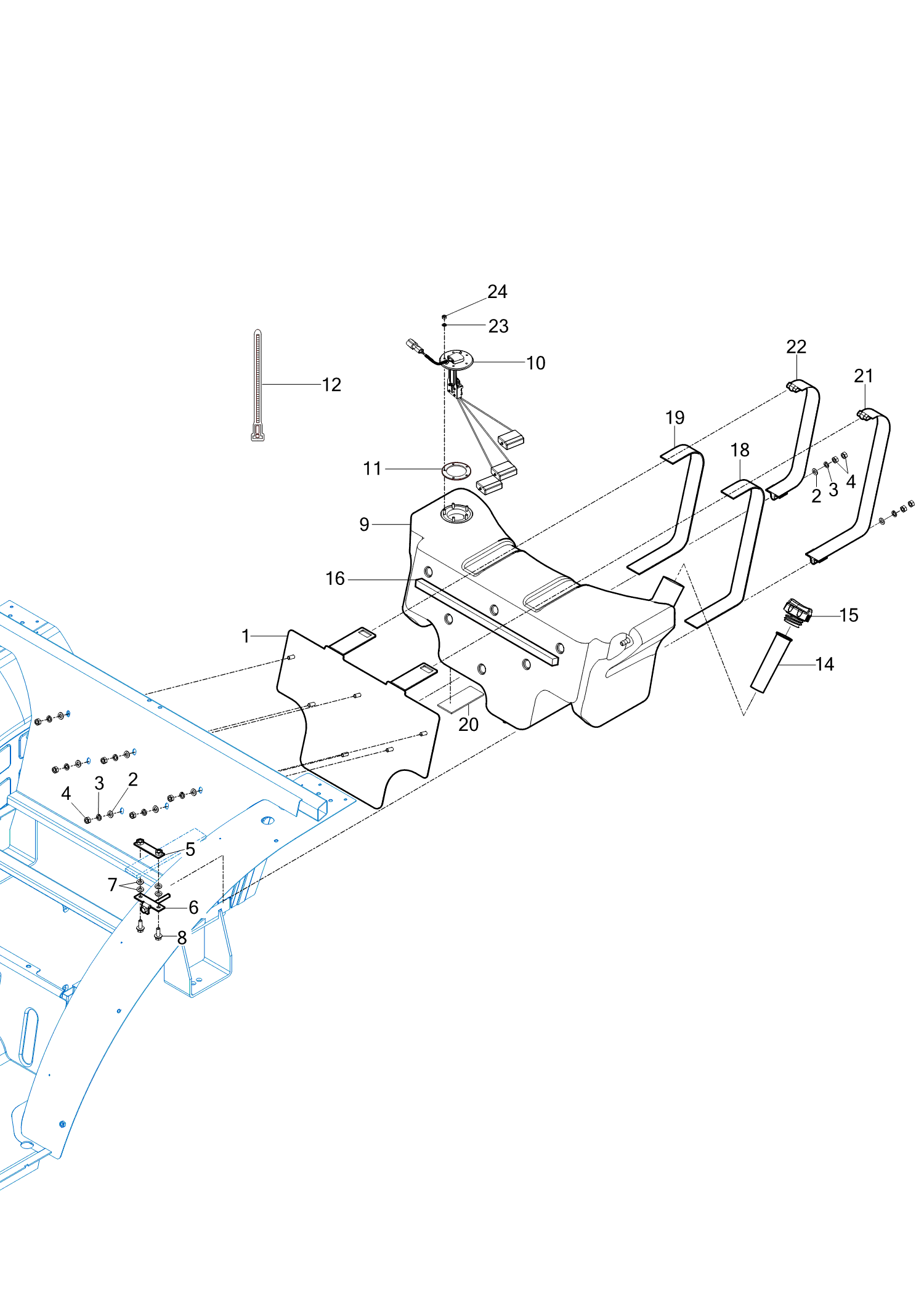 204A - FUEL TANK & HOSE