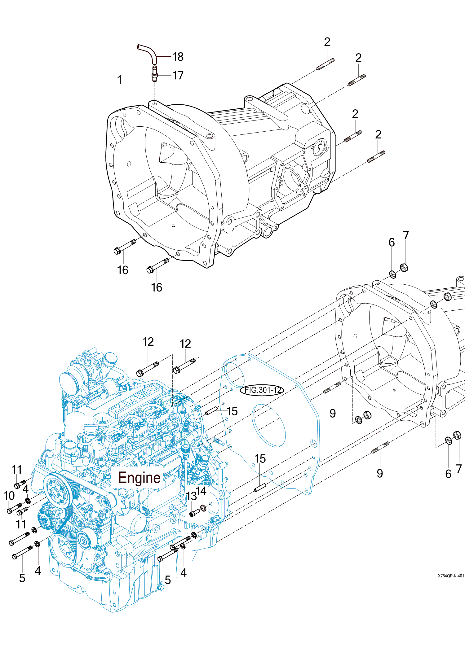 401 - TRANSMISSION FRONT CASE 401 - TRANSMISSION FRONT CASE