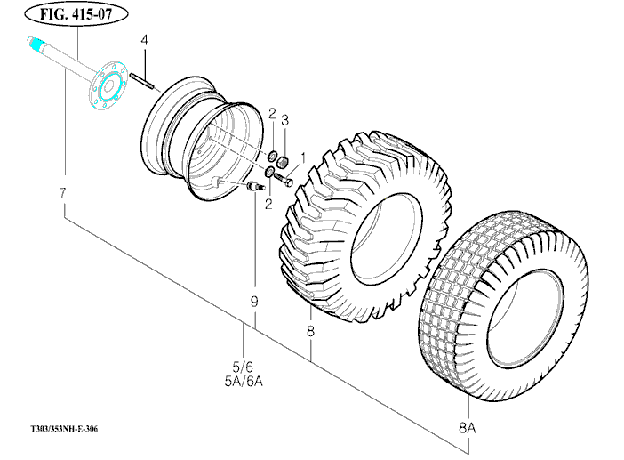 306 - REAR WHEEL MOUNTING