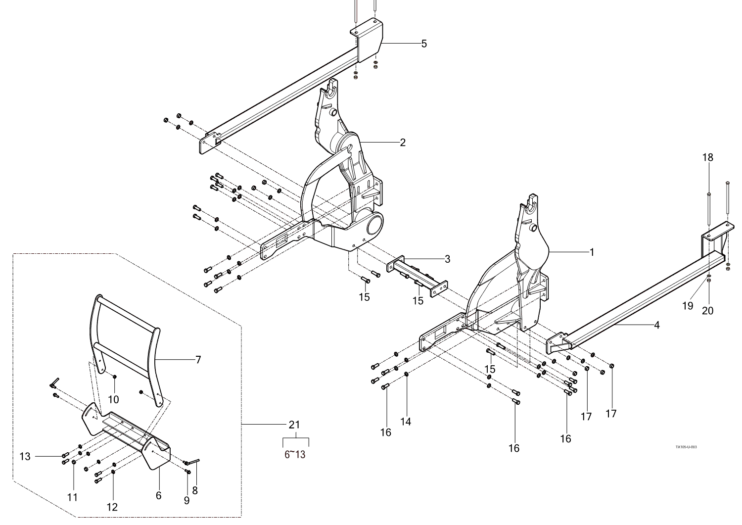 003 - MOUNTING FRAME ASS'Y 003 - MOUNTING FRAME ASS'Y