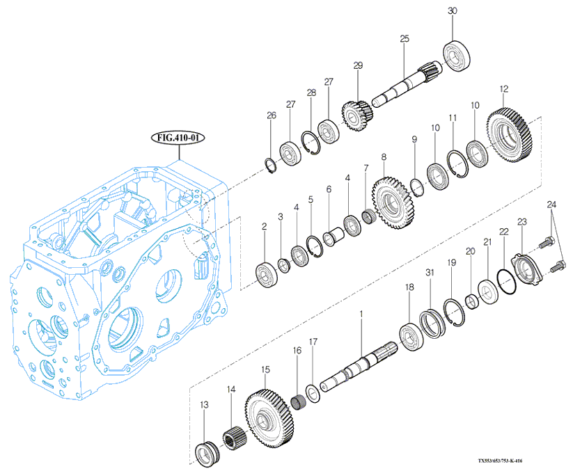 416 - P.T.O CHANGE GEARS