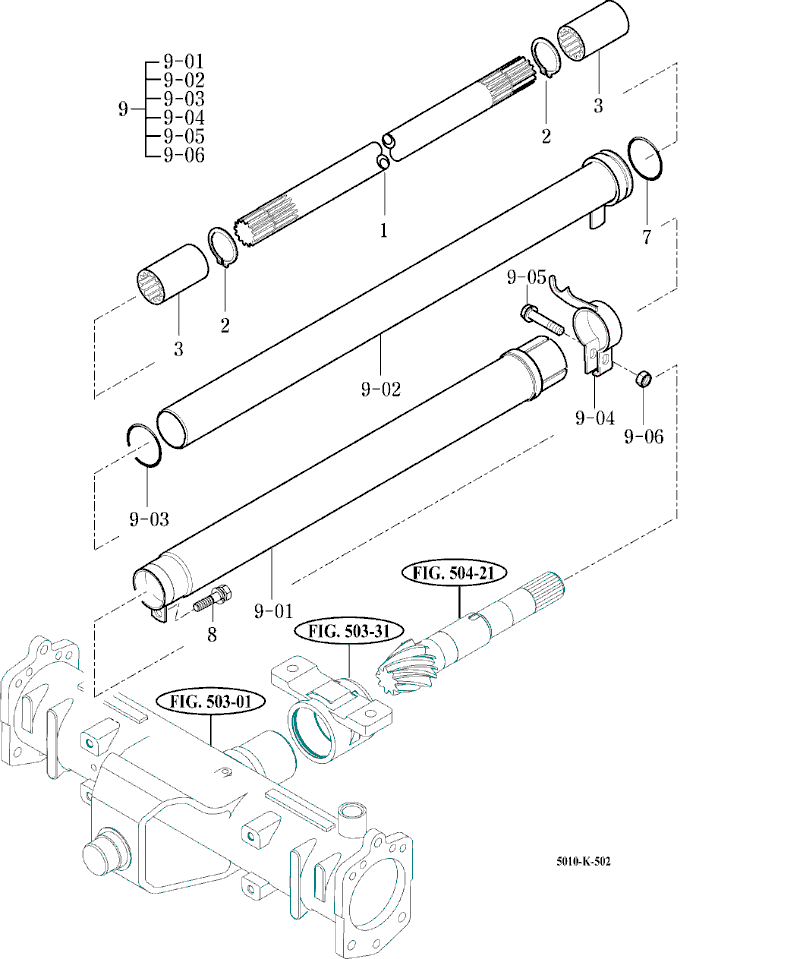 502 - FRONT DRIVE SHAFT