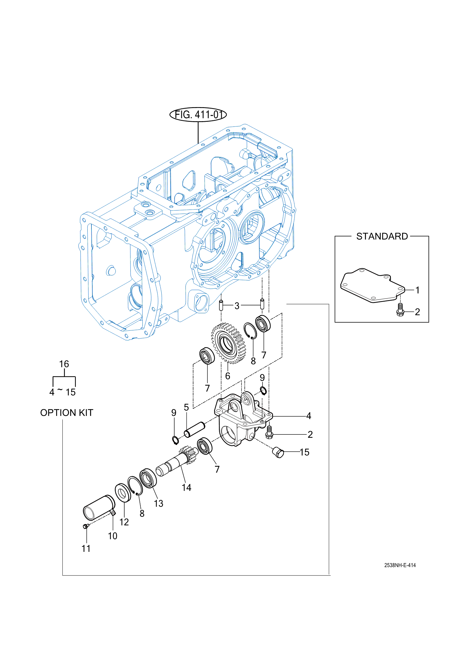 414 - MID P.T.O GEARS