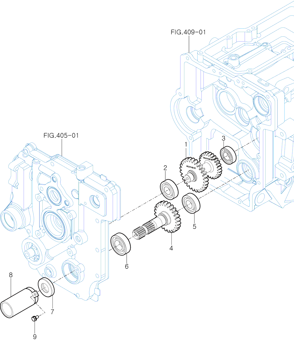 407 - MID P.T.O IDLE GEAR & MID P.T.O SUB