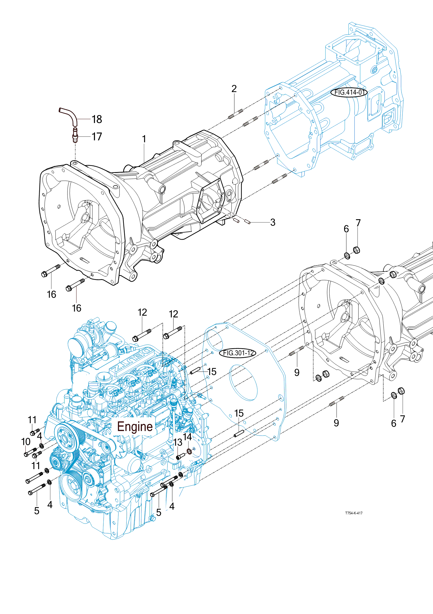 417 - TRANSMISSION FRONT CASE