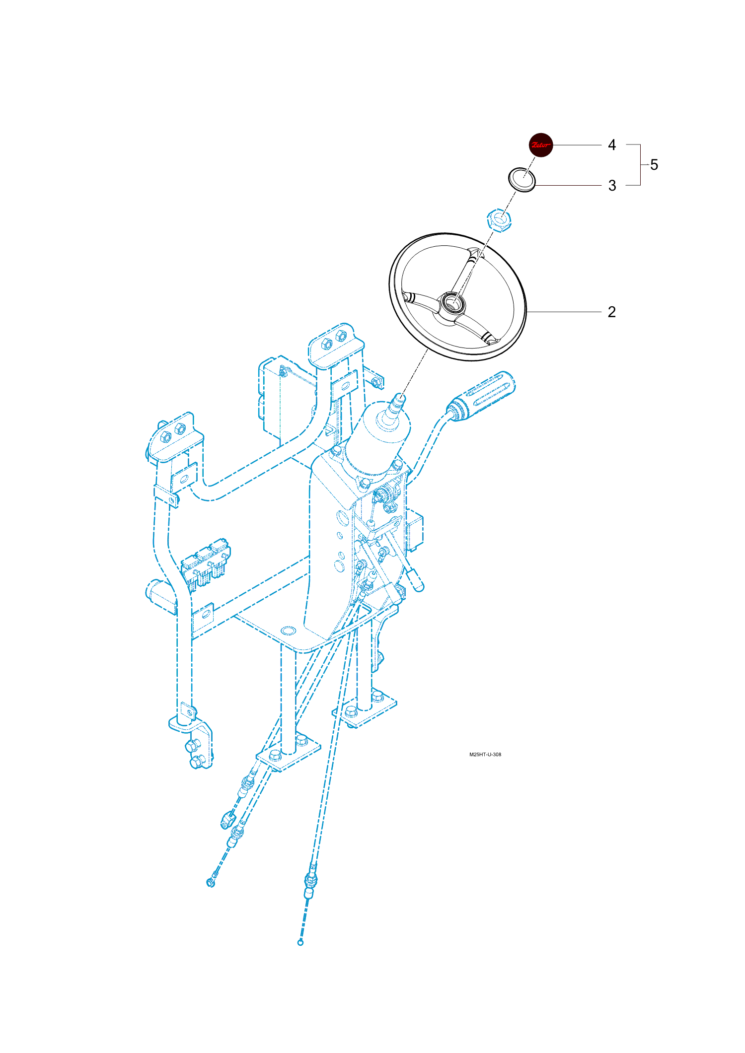 308 - STEERING WHEEL