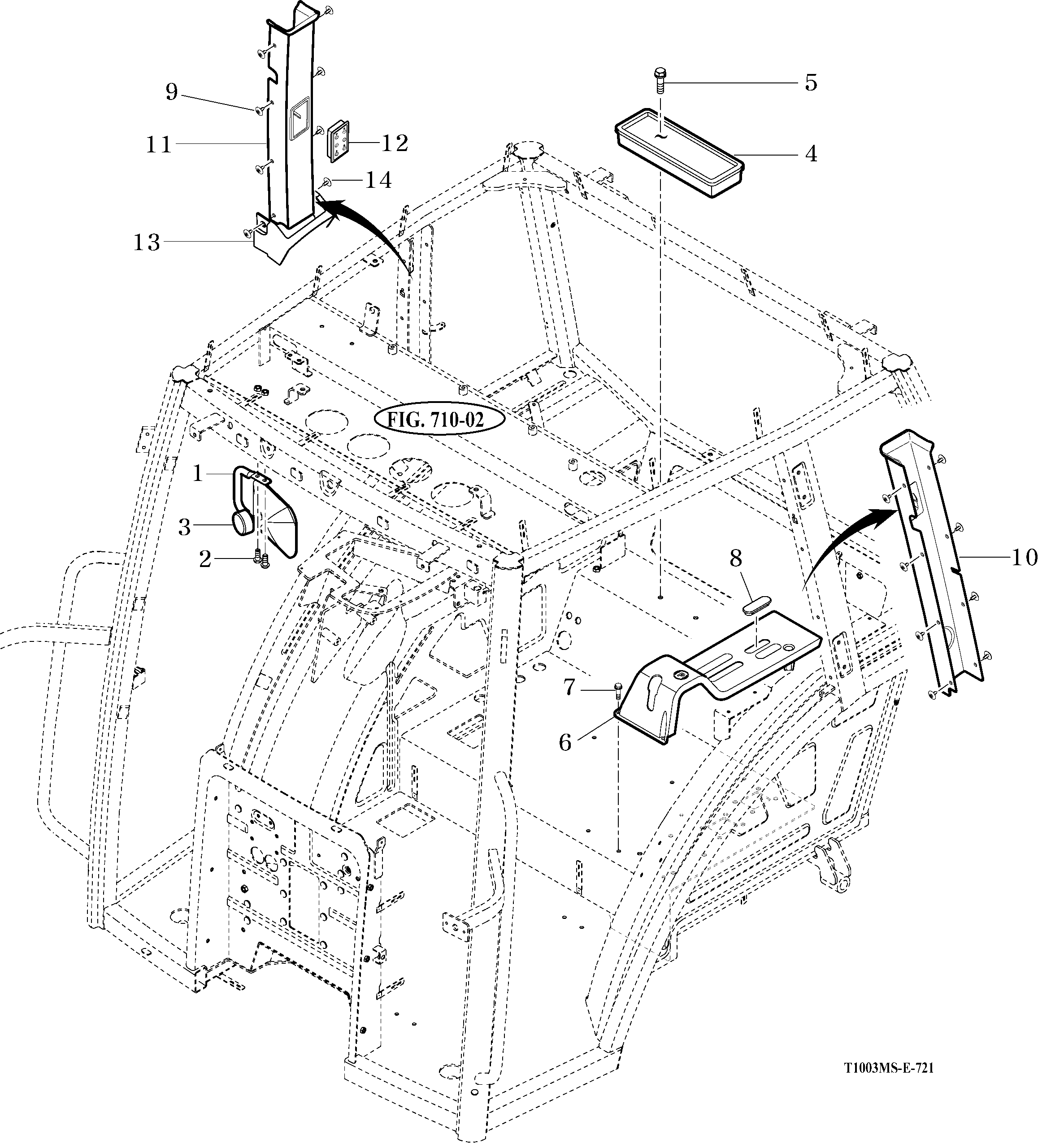 721 - ROOM MIRROR ASSY