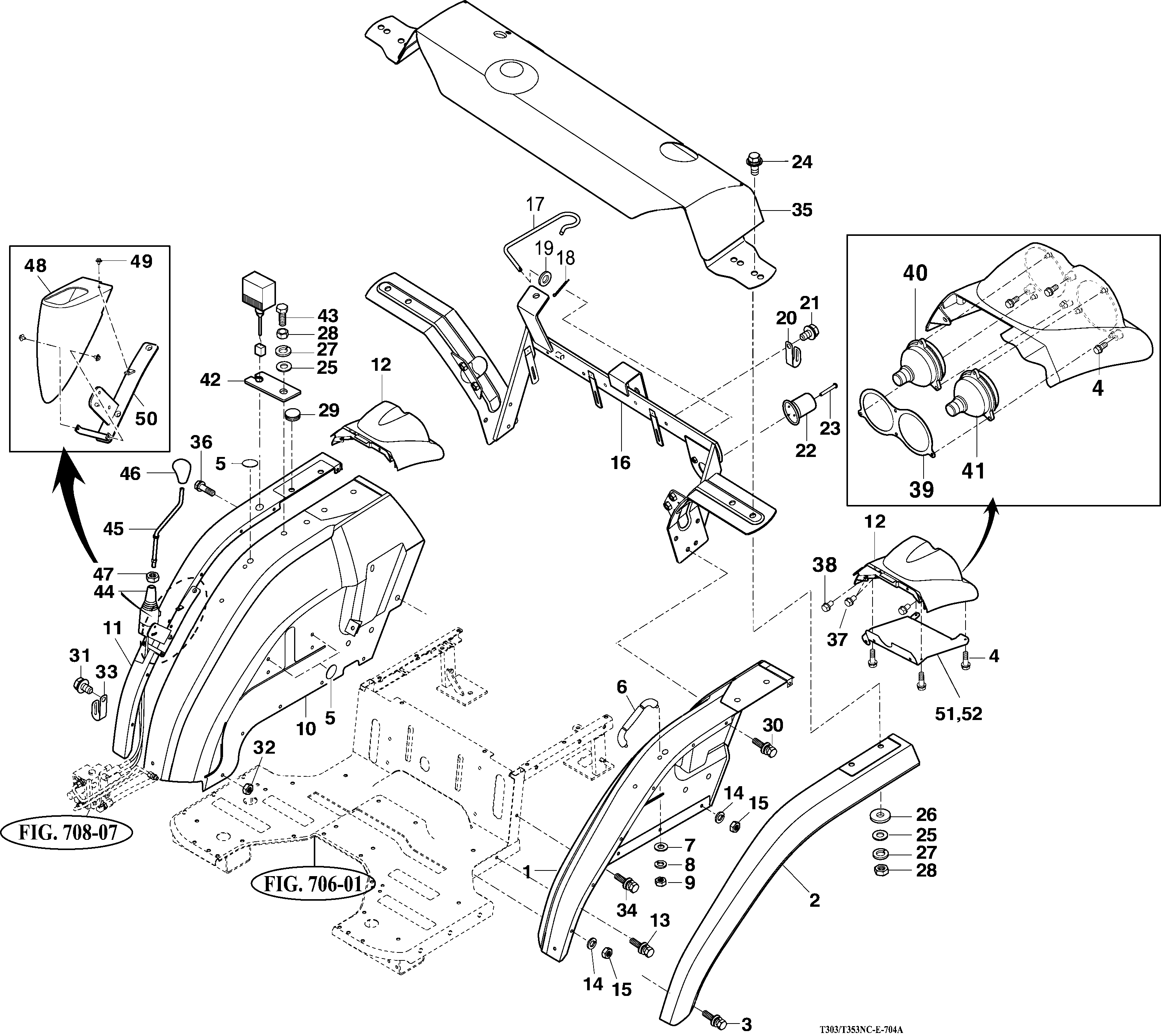 704A - FENDER & REAR FRAME